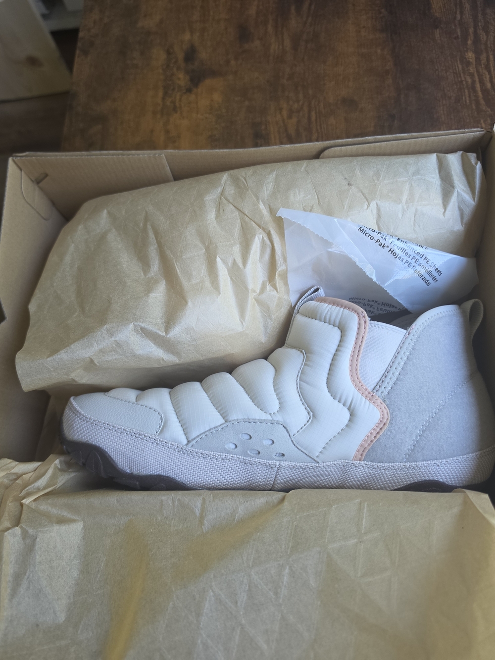 Teva Cream Quilted Slip-On Ankle Sneakers with Pink Trim - Picture 2 of 15